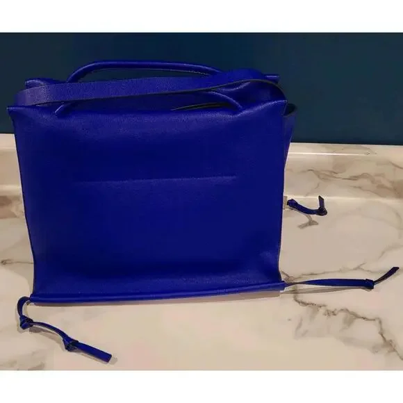 Stuart Weitzman Shopping SatchelBlue Violet Caviar Leather New W/ Tags Mint!